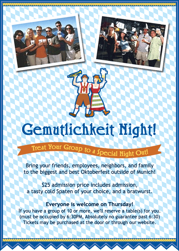 Gemutlichkeit Night